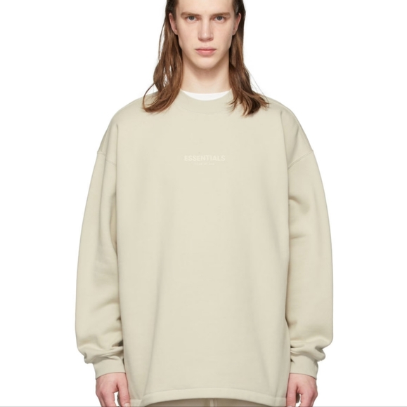 Nwt Fear Of God relaxed crewneck in beige - Picture 1 of 1